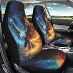 KEIAHUAN Eagle Pattern Full Set Seat Covers for Car Front Seat Covers and Split Rear Bench Seat Covers Washable Stretchy Universal Vehicle Seat Cushion Cover Universal Fit for Cars, Trucks, SUV, Van