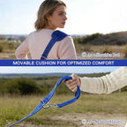 10FT Hands Free Dog Leash for Small Medium Large Dogs, Heavy Duty Reflective Dog Leash with Traffic Handle, Seat Belt Buckle & Poop Bag Holder (Navy Blue)