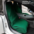 Waterproof Sweating Car Seat Cover for Post Gym Workout, Running, Swimming, Beach and Hiking, Universal Fit Non-Slip Bucket Seat Protector for Cars SUV Trucks, Machine Washable (Green)