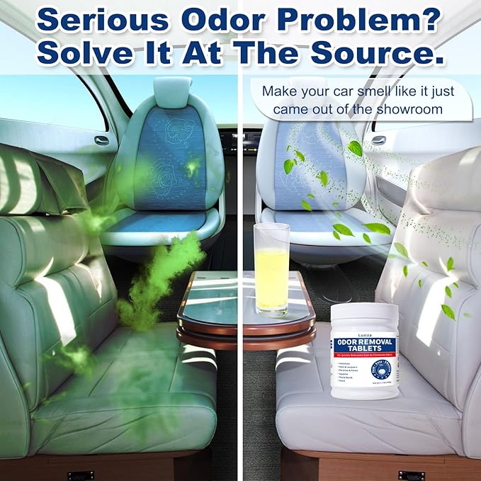 Car Odor Remover - Powerful Car, House, Pet Odor Remover - Fast, Deep Deodorizer - Safe After Use - 1 Pack