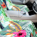 1 Pack Car Seat Towel Covers with Storage Bag 63 x 32 Inch Athletic Running Towel Seat Sweat Washable Non Slip Cover Gift for Car Outdoor Sport Activities (Tropical Toucan)