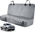 PETICON Dog Car Seat Covers for Truck Ford f150/Ram1500/GMC Canyon/Silverado, Waterproof Pet Back Seat Cover for Trucks, Scratchproof Nonslip Durable Rear Seat Cover for Dogs (Gray)