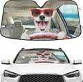 Funny Dog Windshield Sun Shade Basset Hound Car Shade Blocks UV Rays Visor Protector Accordion Folding Sun Reflector Auto Sunshade for Truck SUV to Keep Your Vehicle Cool
