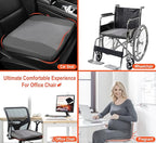 Car Seat Cushion, Comfort Memory Foam Car Cushions for Driving - Sciatica & Lower Back Pain Relief, Driver Seat Pillow for Auto, Office Chair, Wheelchair - Dark Grey