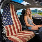 ZIMABLUE 1-Pack American Flag Car Seat Towel Protector - Waterproof & Sweatproof Seat Cover for Post-Gym, Beach, Yoga & Sports - Non-Slip Universal Fit for SUV, Sedan - Machine Washable
