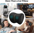 2-Pack Car Neck Pillow with Height-Adjustable,Car Headrest Pillow for Neck Support Relieves Driving Fatigue, Soft Memory Form and Ergonomic Design Fits Most Car Seats(Matte Black)