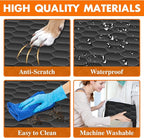 Dog Back Seat Cover, Waterproof Scratch Proof Nonslip Dog Hammock for Car, Car Seat Cover for Back Seat with Sanitary Pad Mesh & Pocket for Cars SUVs and Trucks - S, Black/Orange