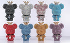 Cute Car Accessories, Bling Crystal Bear Car Air Freshener With Vent Clip,Rhinestone Aesthetic Car Decor Interior Decoration (GREEN)