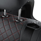 GIANT PANDA Customized Full Set Car Seat Covers Fit for Toyota Rav4 2019 2020 2021 2022 2023 2024 2025 Rav 4 XLE,LE, XLE Premium,Limited(Non-Hybrid & Adventure,TRD-Off),Front & Rear/Back (Black+Red)