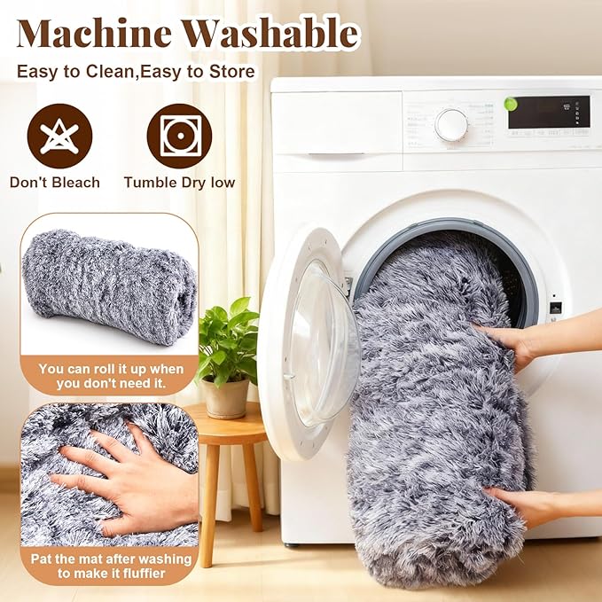 Backseat Pet Bed Mat, 54"x24.8"x3.9", Washable Dog Bed for Car, Soft Nonslip Travel Dog Car Seat Cover, Fits Backseat Extender Protector, Pad for Trucks Suvs Spring Road Trip (Gray)