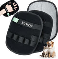 2PCS Pet Hair Removal Glove for Dogs&Cats,Newly Upgraded 5-Finger Reusable Electrostatic Pet Hair Remover,Magic Brush Pet Hair Remover Tool for Laundry,Carpets,Sofa Gaps and Car Seats(Black)