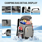 Cooler Backpack - 40 Cans Insulated Leak Proof Backpack Cooler Portable Picnic Camping Beach Hiking BBQ Picnic Bag for Men and Women -Grey