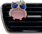 2pcs Cute Pink Cartoon Owls Car Air Freshener Vent Clips, Lavender Scent