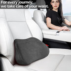 Lumbar Support Pillow for Car, Ergonomic Memory Foam Back Cushion for Driving, Seat Office Chair, Gaming Chair, Lower Back Support for Back Pain Relief, Black, 2 Pack