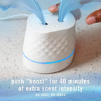Febreze Plug Scent Booster in White, Continuous Scent Device Oil Diffuser, Compatible with Febreze Air Freshener Plug in Refills - Refills not Included