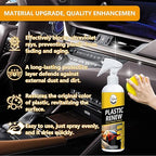 Plastic Restorer, Quick Plastic Parts Coating to Restore Original Black Color for Car Trim, Dashboard, Center Consoles & Door Panels for Shine Finish & UV Protection - 7oz/200ml