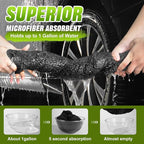 TTRCB Car Wash Kit, Car Cleaning Kit, 2PCS Car Drying Towel (36" x 24"), Car Wash Mitt, Microfiber Towels for Cars, Ultra-Absorbent, Streak Free, Car Detailing Accessories Supplies for SUV, RV, Trucks
