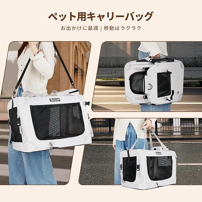 Extra Large Cat Carrier for 2 Cats Collapsible Soft Pet XL Crate for Large/Medium Cats 20lbs Car Travel Portable Bag with Water Bottle Slot For Long Trips (Blue, 24.0"L x 16.5"W x 16.5"H)