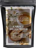 Lapew White Tea & Ginger Carpet Deodorizer Powder - Pet Safe Freshener for Vacuuming | Scented Odor Eliminator for Home | 36 oz