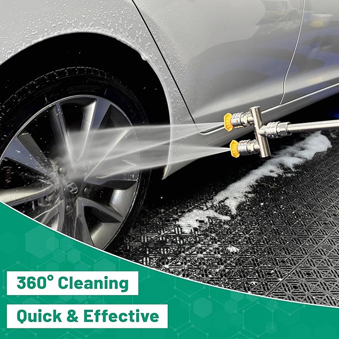 Dual Pressure Washer Tips, 2-in-1 Pressure Washing Nozzle Tips, Power Washer Dual Nozzles with 8PCS Power Washing Spray Nozzle (0, 15, 25, 40 Degree), 1/4" Quick Connect, 5000 PSI