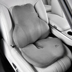 Coverado Memory Foam Car Seat Cushion and Lumbar Support Pillow for Car, Ergonomic Office Chair Cushion for Lower Back Pain Relief, Breathable & Non-Slip for Car, Home, and Office Use, Gray