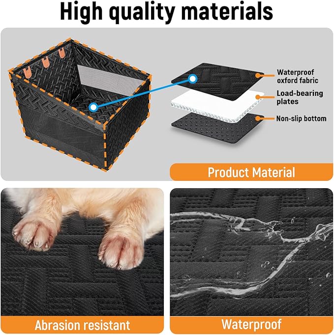 YJGF Large Dog Car Seat Large Size Dog,Pet Car Seat Cover for Back Seat Extende,Pet Booster