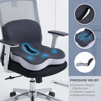 ZUAMEGUMemory Foam Car Seat Cushion – Ergonomic Driver Cushion for Sciatica & Tailbone Pain, Breathable Non-Slip Car Seat Pad for Car, Office Chair, Wheelchair