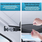 Car Ceiling Cargo Net,Reinforced Heavy-Duty Double-Layer Mesh Storage Bag,Large-Capacity Anti-Sagging Luggage Net for SUVs, Sedans Road Trips, Camping