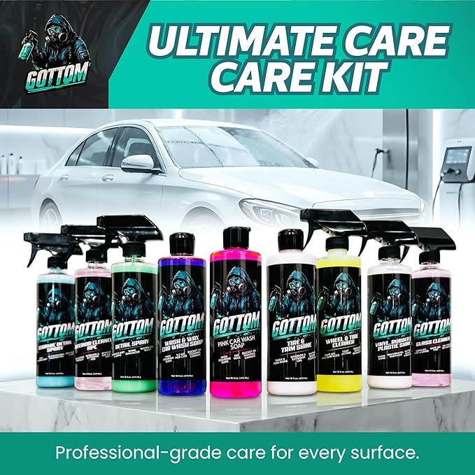 Gottom Wheel & Tire Cleaner - 16 oz – Professional Concentrated Rim & Tire Spray, Fast Acting Brake Dust Remover, Safe for All Surfaces, Brake Dust Cleaner, Grime Remover