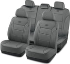 Skechers Memory Foam Car Seat Covers, Lycra Fabric Seat Covers,Seat Cover Full Sets Airbag Compatible, Automotive Comfort Protection for Most Cars,Trucks, SUVs, All Beige