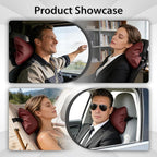 2 Pack Car Neck Pillow Soft Breathable Headrest Pillows for Driving Support, Universal Fit for Most Car Seats Decor Accessories（Maroon）