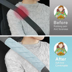 JUSTTOP 2-Pack Universal Car Shoulder Strap Pads Cover for A More Comfortable Driving, Shoulder Strap Covers Harness Pad for Car Interior Accessories(Cyan)