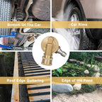 Pressure Washer Gutter Cleaner Attachment - 240 Degree Pivoting Coupler, 1/4” Quick Connect, 7 Angles for Power Washer Spray Nozzle, 4500 PSI