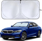 EcoNour Windshield Sunshade for Cars | Full-Coverage Heat & UV Protection | High-Performance Light Blocking Sun Shade | Foldable Design Keeps Interior Cool | Compact Storage- Medium