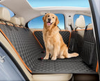 Pecute Dog Car Seat Cover for Back Seat, Back Seat Extender for Dogs 52 * 24.4in, Foldable in The Car, Hard PVC Panels Bottom Support to 330 lbs, for Cars/Mid-Size SUV/Small Truck