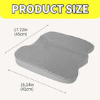 Car Seat Cushion - Comfort Memory Foam Seat Cushion for Car Seat Driver, Tailbone (Coccyx) Pain Relief, Car Seat Cushions for Driving (Gray)