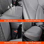 Coverado Wrangler JK Seat Covers 4 Door Fullset for Jeep, Waterproof Leather Car Seat Covers for Truck Automotive Seat Covers Custom Fit for 2008-2012 Jeep Wrangler Seat Covers Full Coverage(Gray)