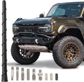 Votex Universal Short Rubber Spiral 8" Antenna Kit – Enhanced Reception, Carwash Proof, Flexible and Durable with Tuned Copper Coil and Stainless Steel Threading – for Trucks, Cars & SUVs, (Black)