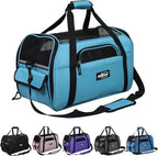 EliteField Soft Pet Carrier (3 Year Warranty, Airline Approved) Soft Sided Dog Puppy Cat Carrier Travel Bag (X-Large: 21" L x 12" W x 13" H, Sky Blue)