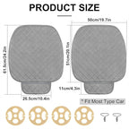 surpassme 2 Comfortable Car Seat Covers Universal Front Seat Coves for Car Accessories with Storage Pockets, Padded Car Interior Covers for Automotive, SUV, Truck, and Van (Grey)