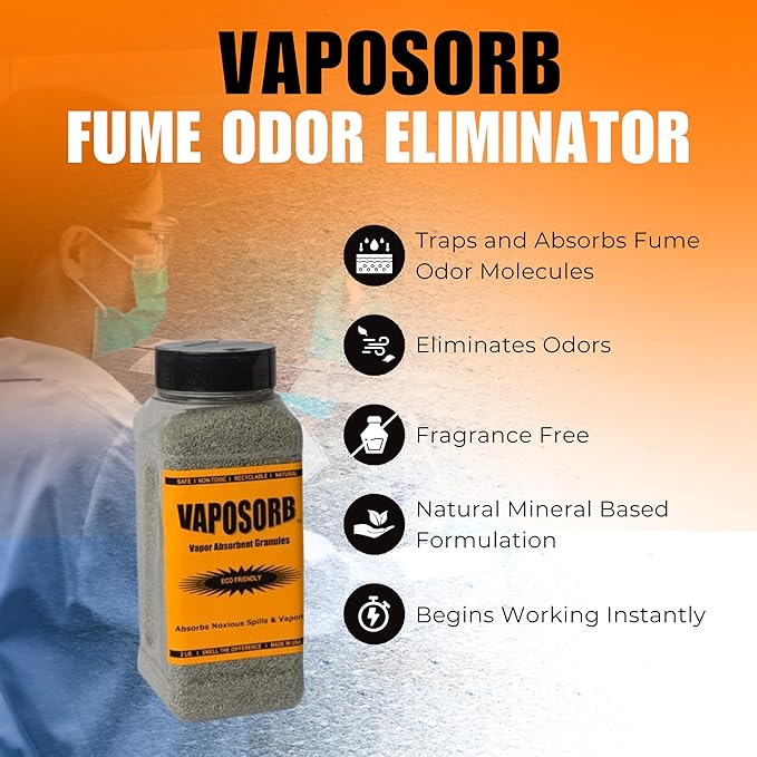 Natural Fume Remover: 2 lb. Granules Rid Chemical, Solvent & Gasoline Vapors