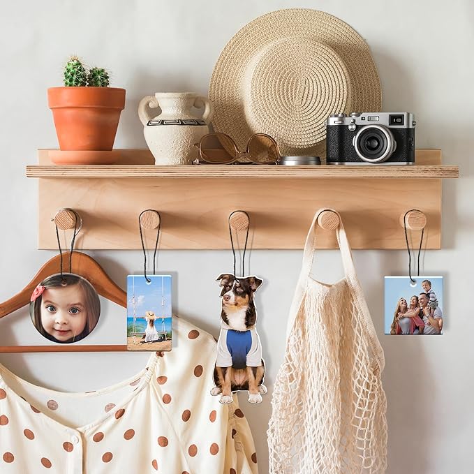 Custom Air Fresheners with Picture - Personalized Air Freshener for Car with Funny Face - Customized Photo Hanging Car Air Freshener - Personalized Cute Deco Gifts for Car Home