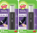 Scotch-Brite Retractable Lint Rollers 2-Pack, Portable Travel-Size Lint Removers for Pet Hair on Clothes, Furniture & Car, 3 in x 8.5 in Mini Rollers, 30 Sticky Sheets Each