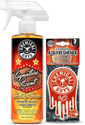Chemical Guys Signature Scent Air Freshener and Odor Eliminator, 16 fl oz with 3 Pack of Hanging Air Fresheners (Great for Cars, Trucks, SUVs, RVs, Home, Office, Dorm Room & More) - HOL461