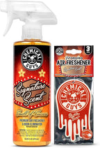 Chemical Guys Signature Scent Air Freshener and Odor Eliminator, 16 fl oz with 3 Pack of Hanging Air Fresheners (Great for Cars, Trucks, SUVs, RVs, Home, Office, Dorm Room & More) - HOL461