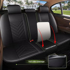 AOMSAZTO Car Seat Covers Fit for Acura TSX 2009-2014: Full Set Premium Seat Covers Waterproof Leather Automotive Seat Cushion Protector Compatible with Airbag(5 Seats, Black)