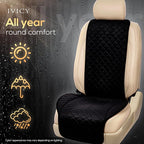 IVICY Faux Suede Front Car Seat Cover – Durable, Non-Slip Seat Protector for Cars – 1 Unit, Black