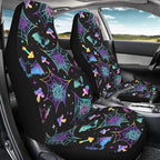 Bat Spiderweb Mushroom Car Front Seat Covers Full Set of 2,Universal Bucket Seats Protector,Fit for Most Vehicles