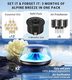 Upgraded Smart Car Air Freshener, Car Diffuser, Fuji Cologne & Pine Forest 5 Mode Ambient Light & Mist Fragrance with Auto On/Off Intensity Adjustable Mist for 6 Months C01 Automotive Diffuser,Premium