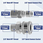 JOEJET High Pressure Washer Ball Valve Kit, 3/8" Quick Connect Ball Valve for Power Washer Hose, 5000 PSI